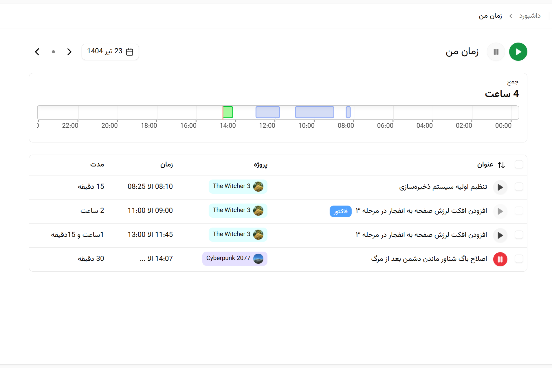 Time Tracking Web App (Student Project)